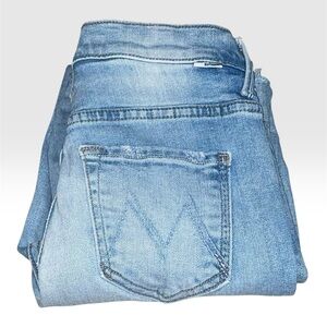 Mother Jeans High Waisted Rascal Ankle Slit Flip Jeans Size 24 Blooming Flowers